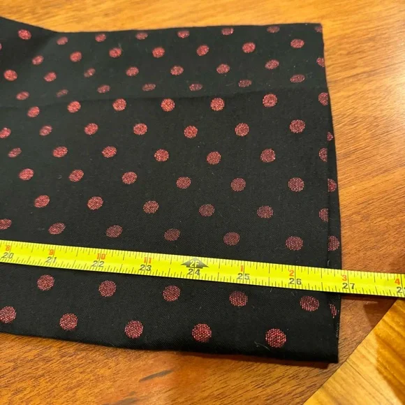 Talbots Kick Crop Pants in Holiday Dot Sz‎ 12 Black & Red Shimmering Polka Dots - Picture 13 of 16